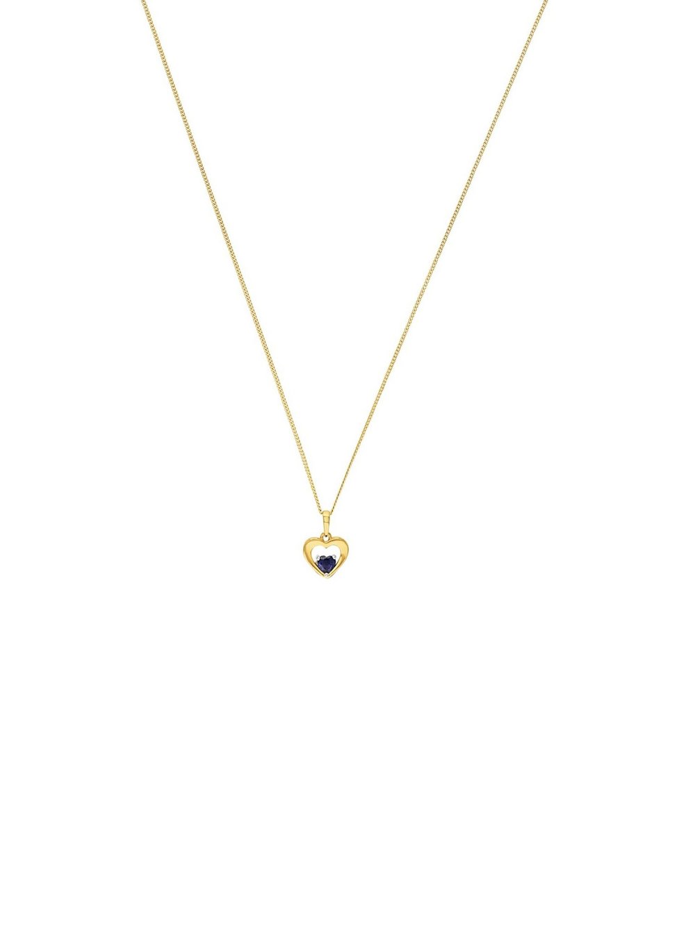 amor Kette mit Anhänger Damen Gelbgold blau, 42