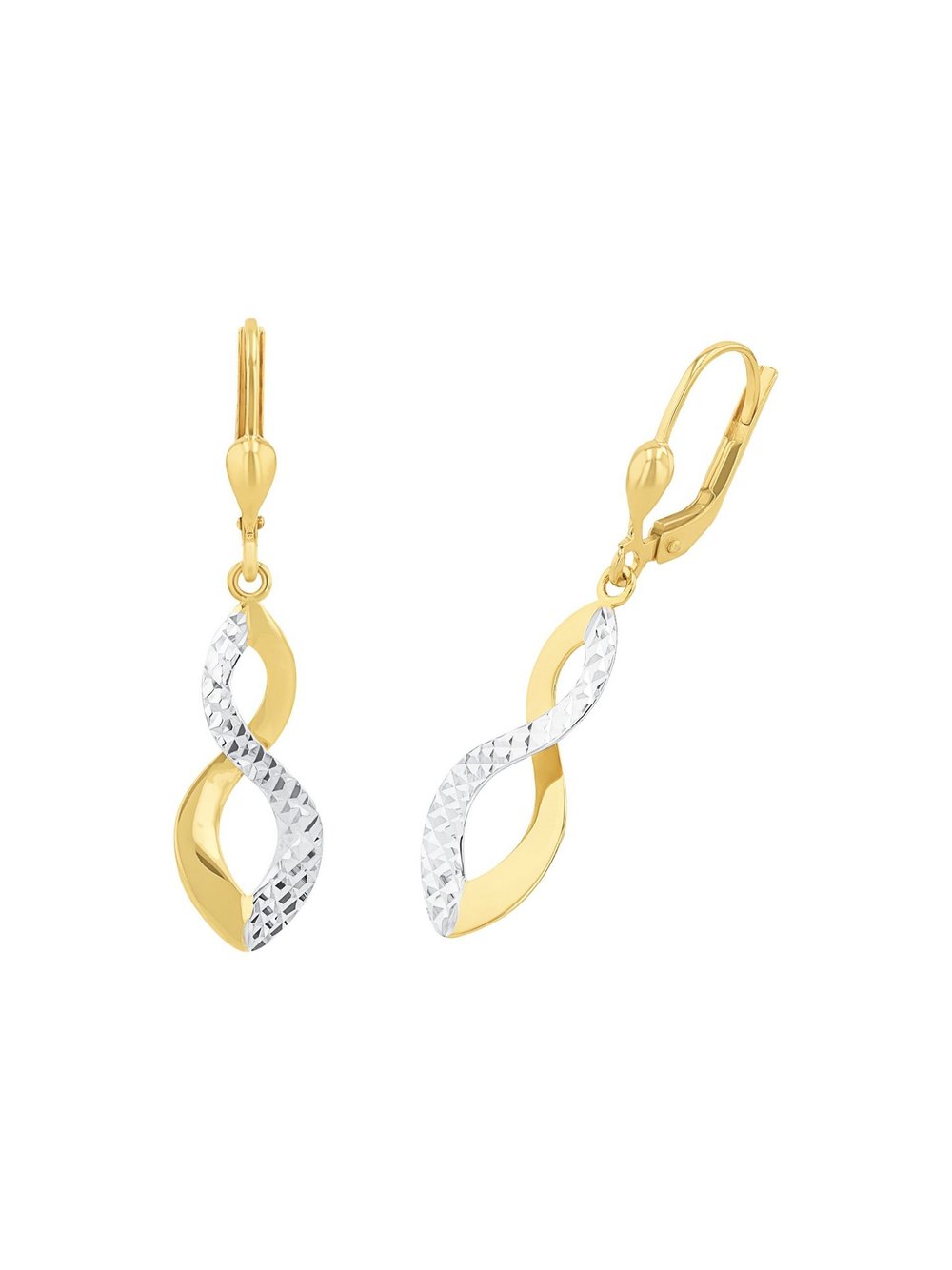 amor Ohrhänger Damen Gelbgold mehrfarbig, ONE SIZE