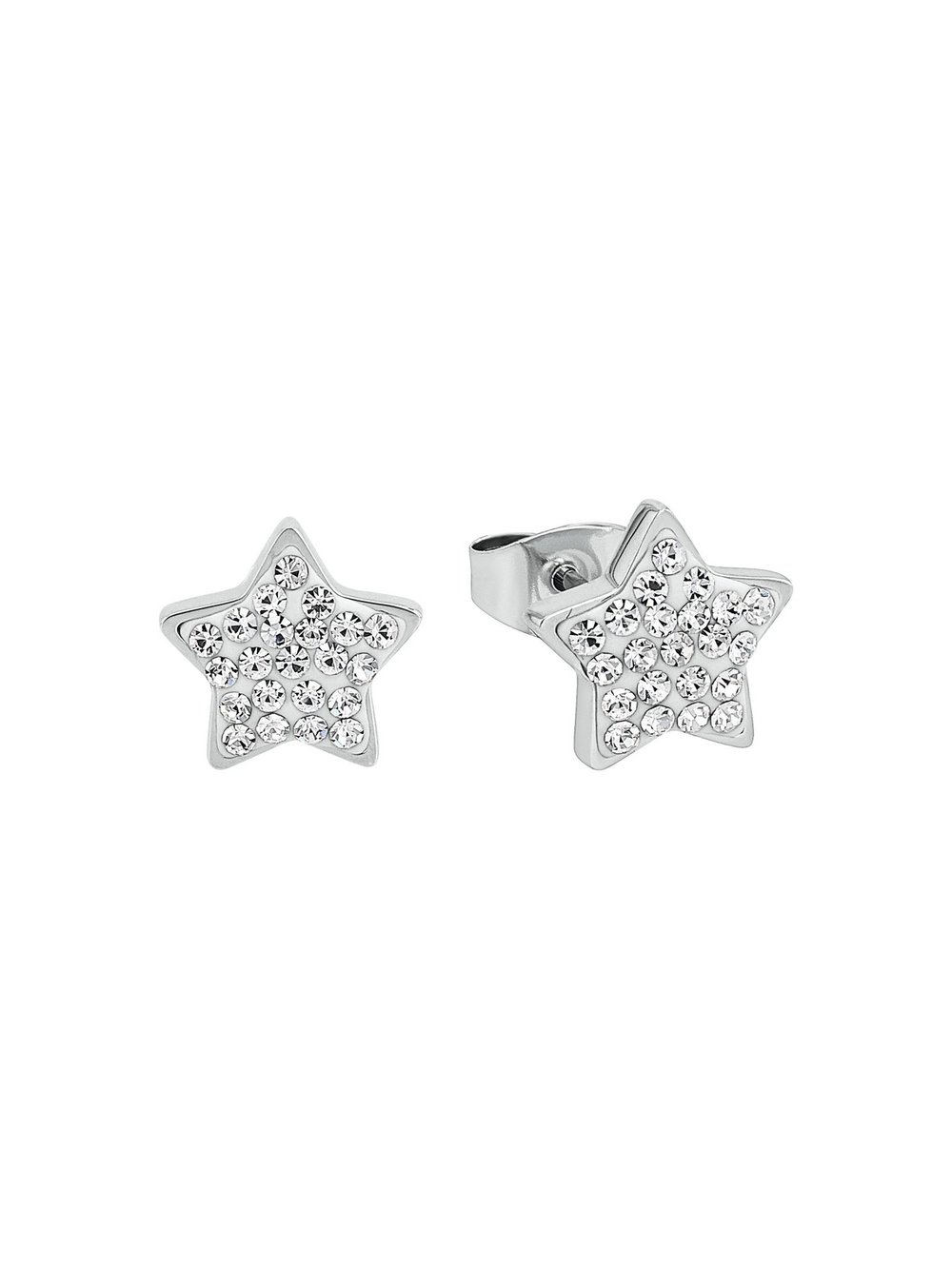 amor Ohrstecker Damen Edelstahl silber, ONE SIZE