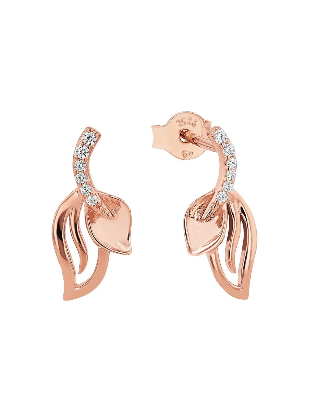 amor Ohrhänger Damen Sterlingsilber roségold, ONE SIZE