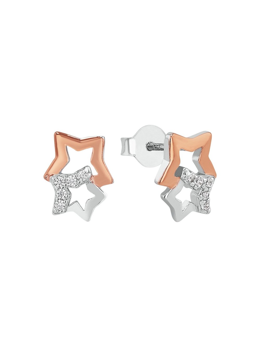 amor Ohrstecker Damen Sterlingsilber mehrfarbig, ONE SIZE
