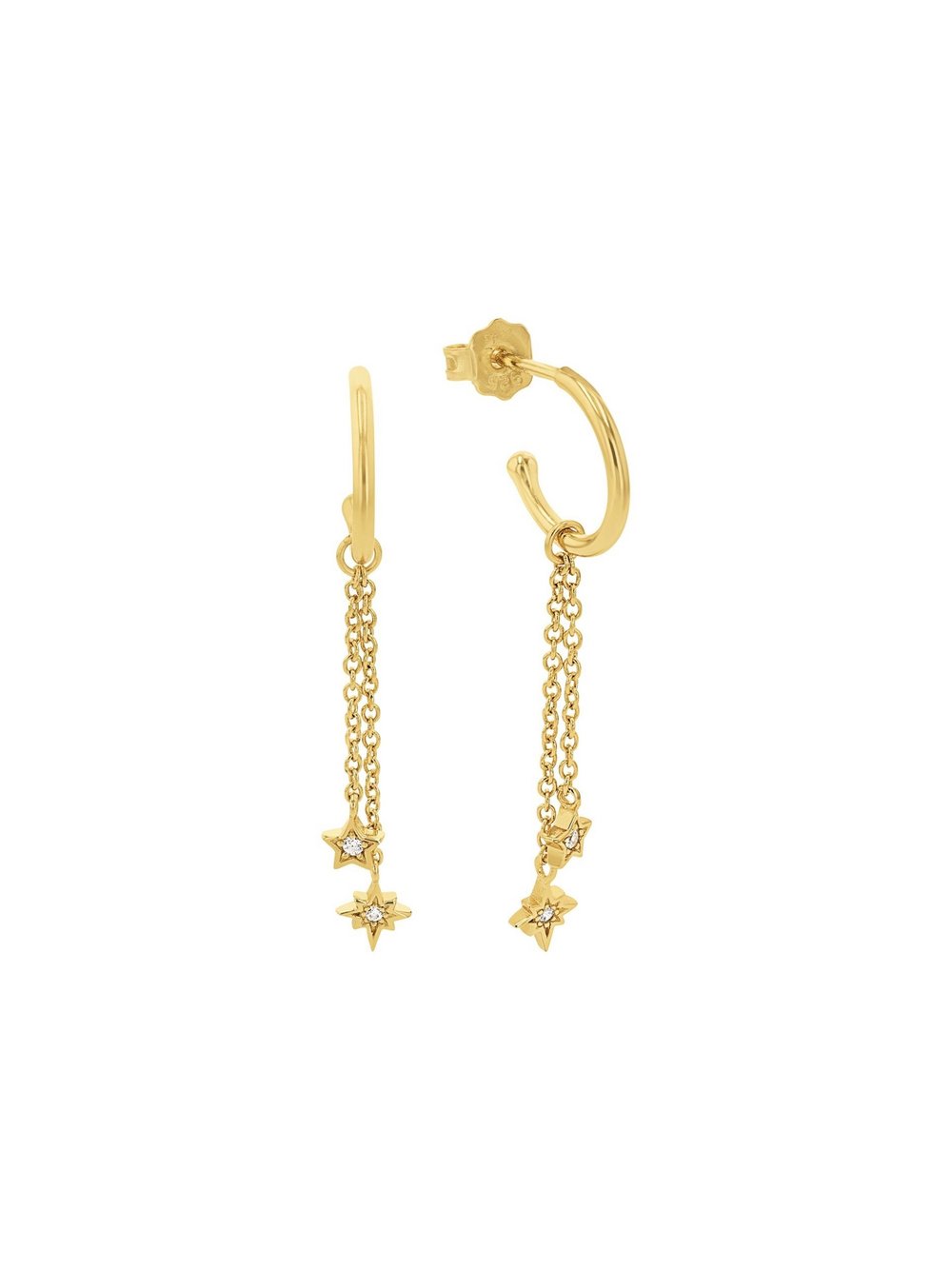 amor Creolen Damen Sterlingsilber gelb, ONE SIZE