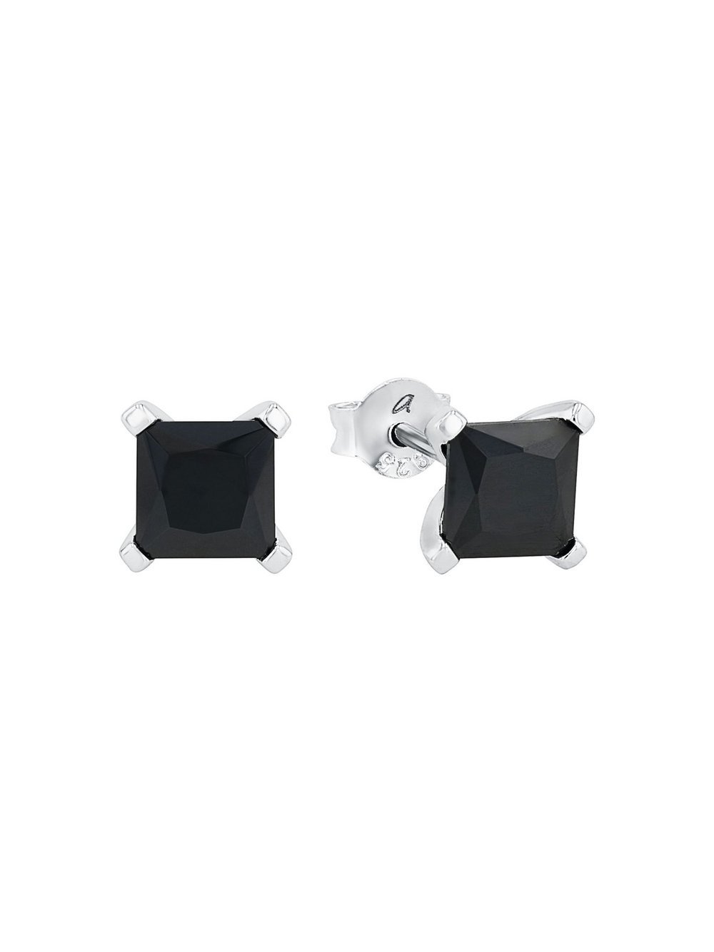 amor Ohrstecker Damen Sterlingsilber schwarz, ONE SIZE