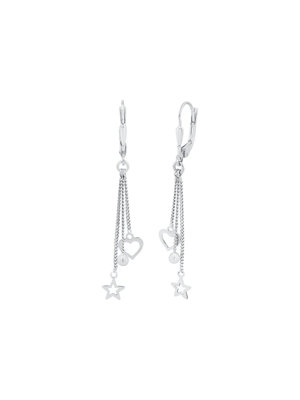 amor Ohrhänger Damen Sterlingsilber silber, ONE SIZE