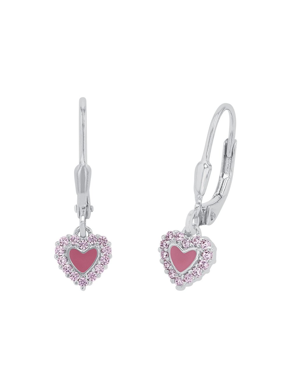 Prinzessin Lillifee Ohrhänger Mädchen Sterlingsilber rosa, ONE SIZE