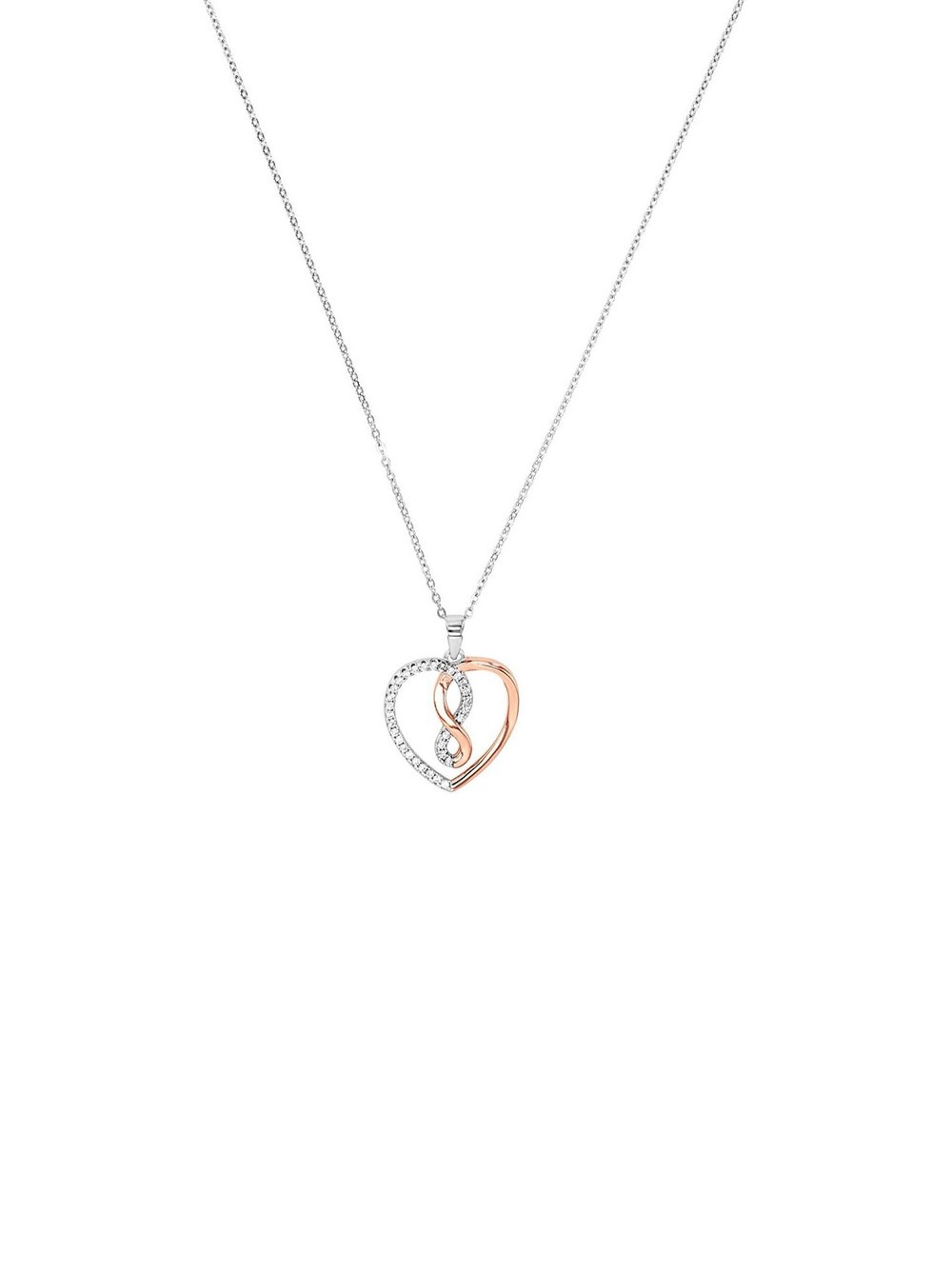 amor Kette mit Anhänger Damen Sterlingsilber mehrfarbig, 45