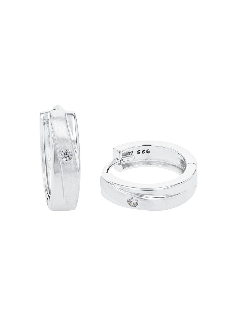 amor Creolen Damen Sterlingsilber silber, ONE SIZE