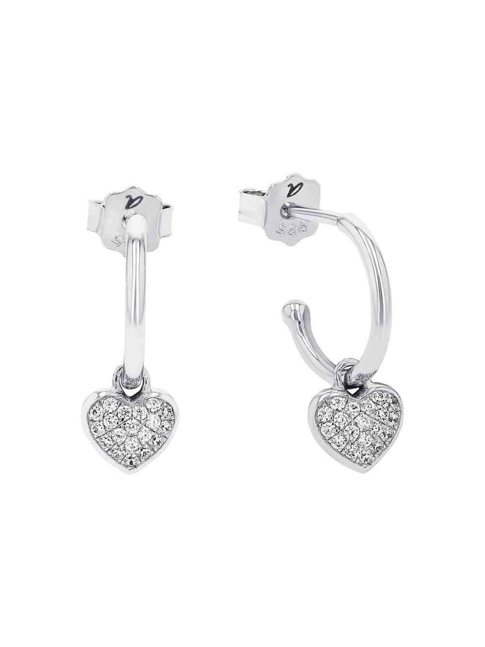 amor Creolen Damen Sterlingsilber silber, ONE SIZE