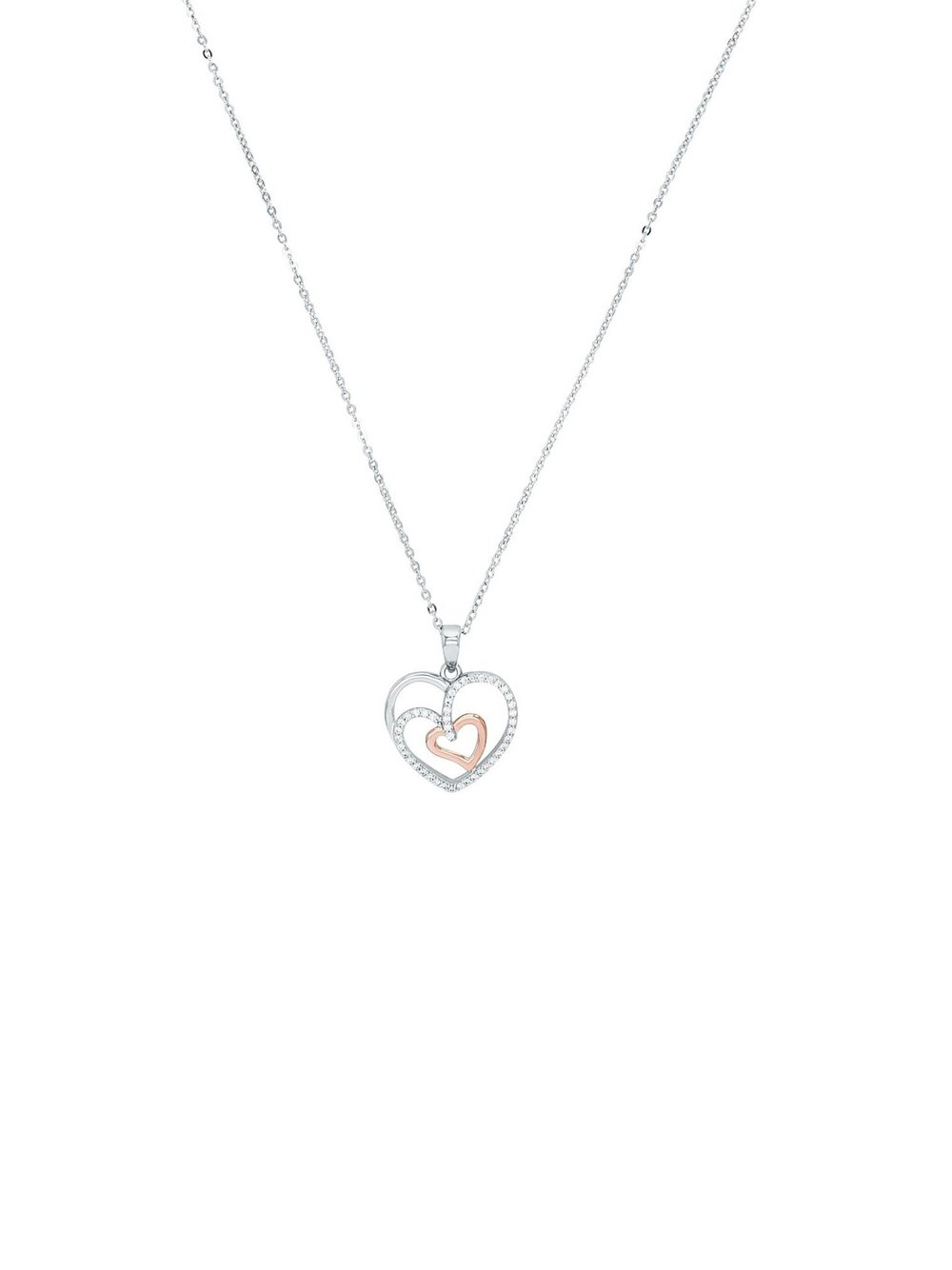 amor Kette mit Anhänger Damen Sterlingsilber mehrfarbig, 45