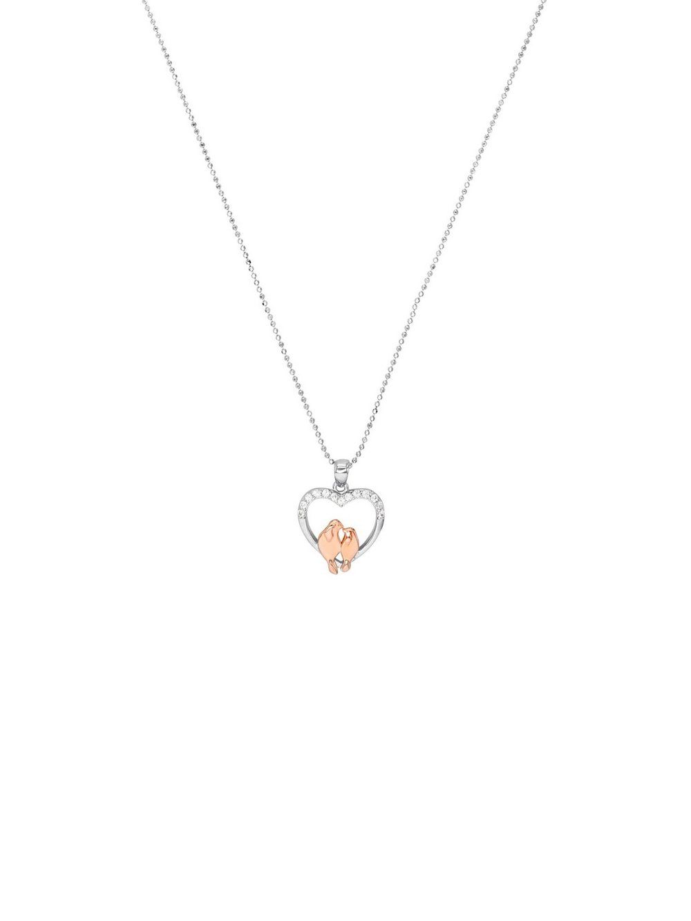 amor Kette mit Anhänger Damen Sterlingsilber mehrfarbig, 45