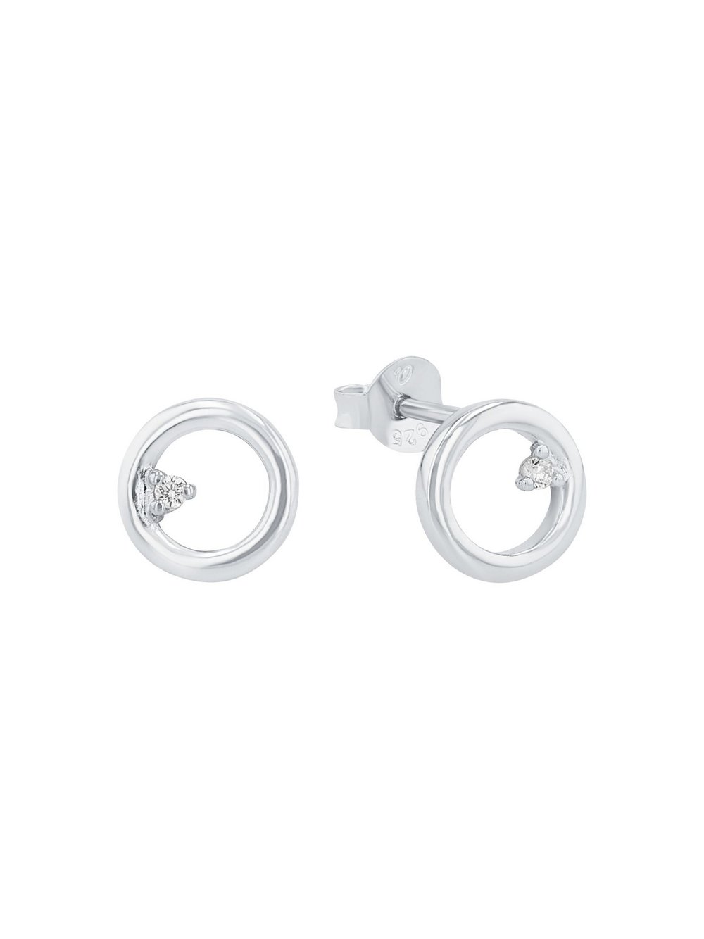 amor Ohrstecker Damen Sterlingsilber silber, ONE SIZE