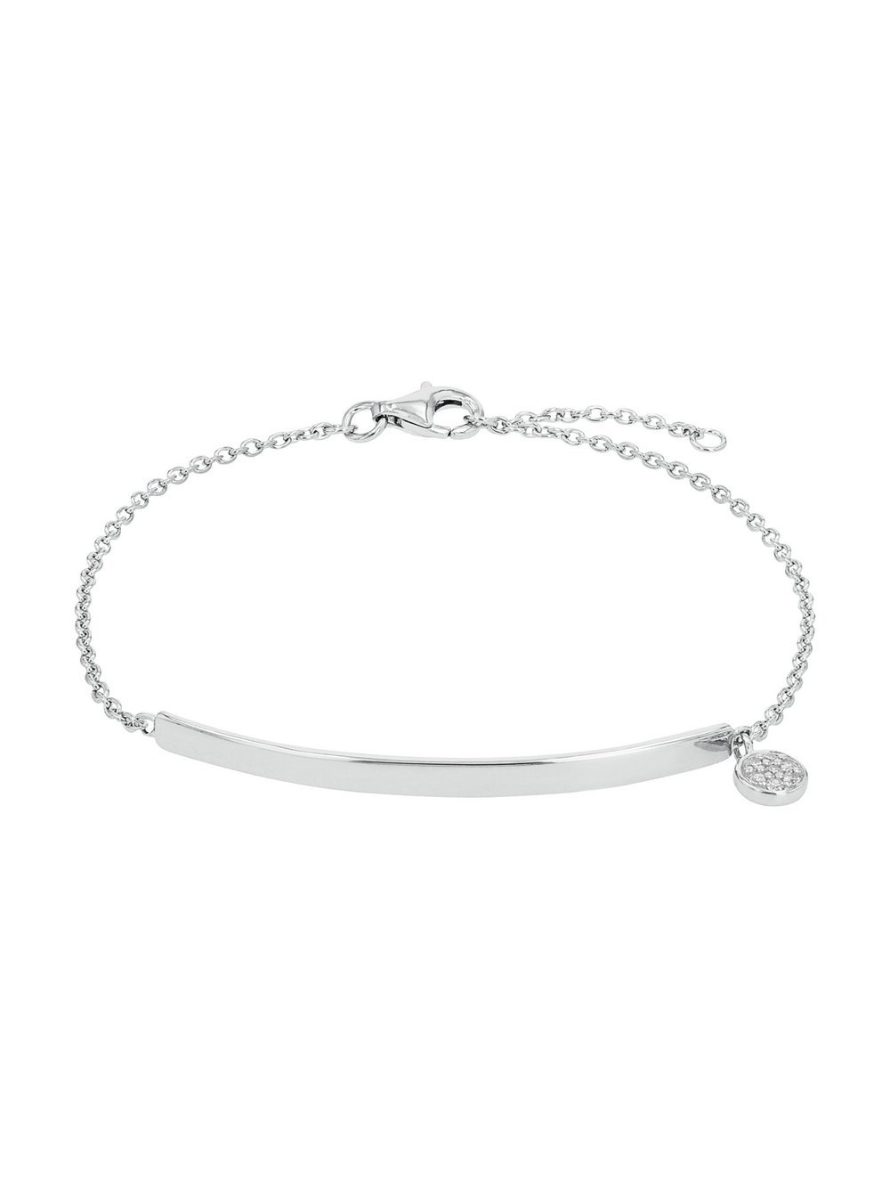 amor Identarmband Damen Sterlingsilber silber, 19