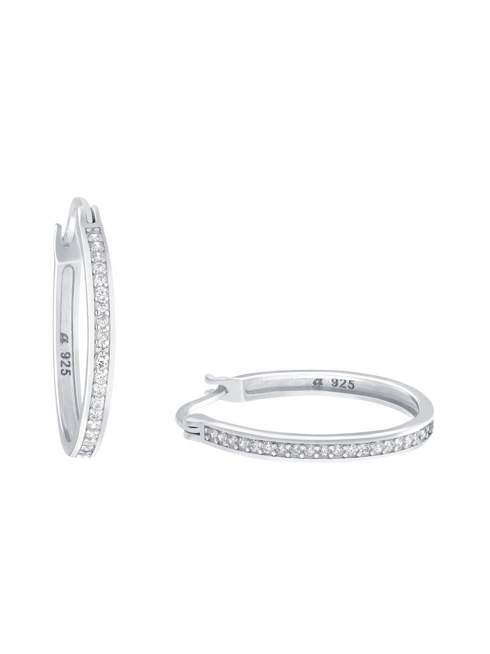 amor Creolen Damen Sterlingsilber silber, ONE SIZE