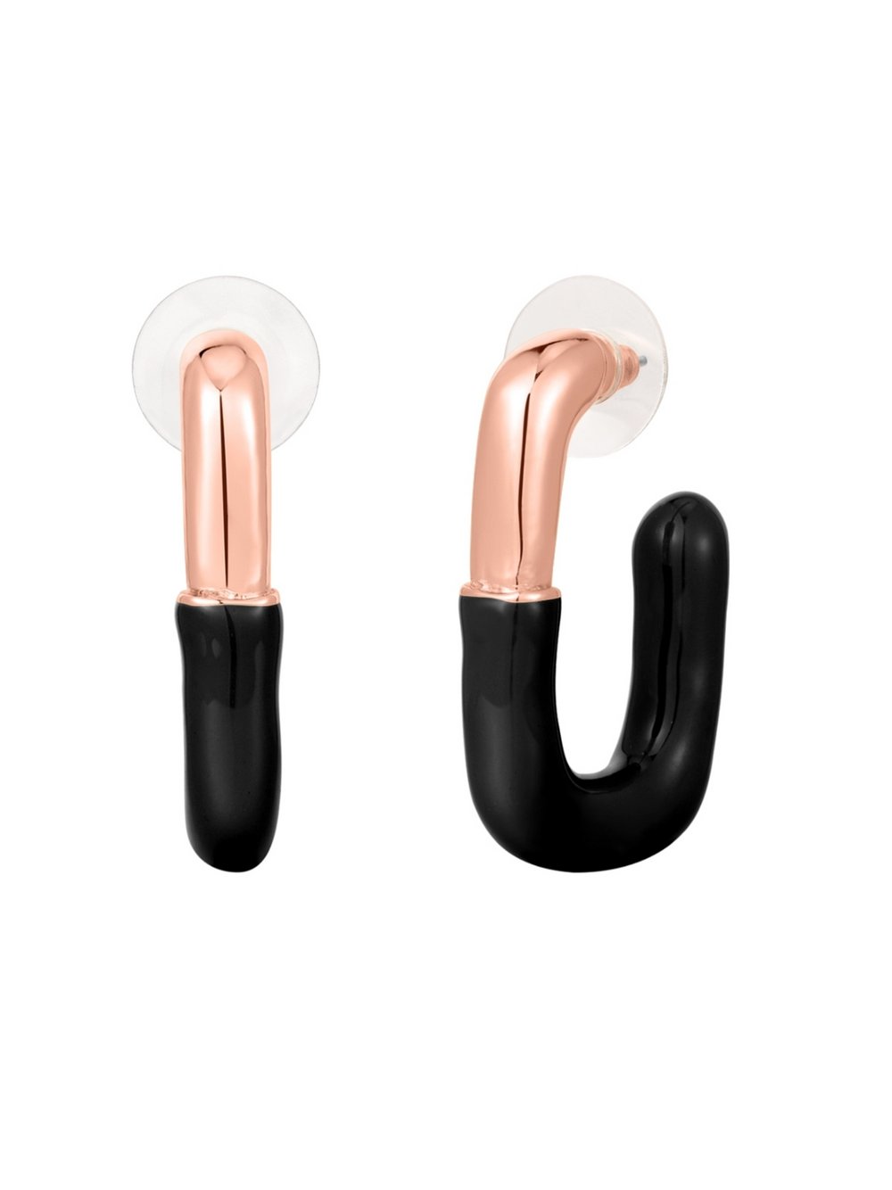 Thumbnail - Yokoamii Creolen Damen Metall roségold, ONE SIZE