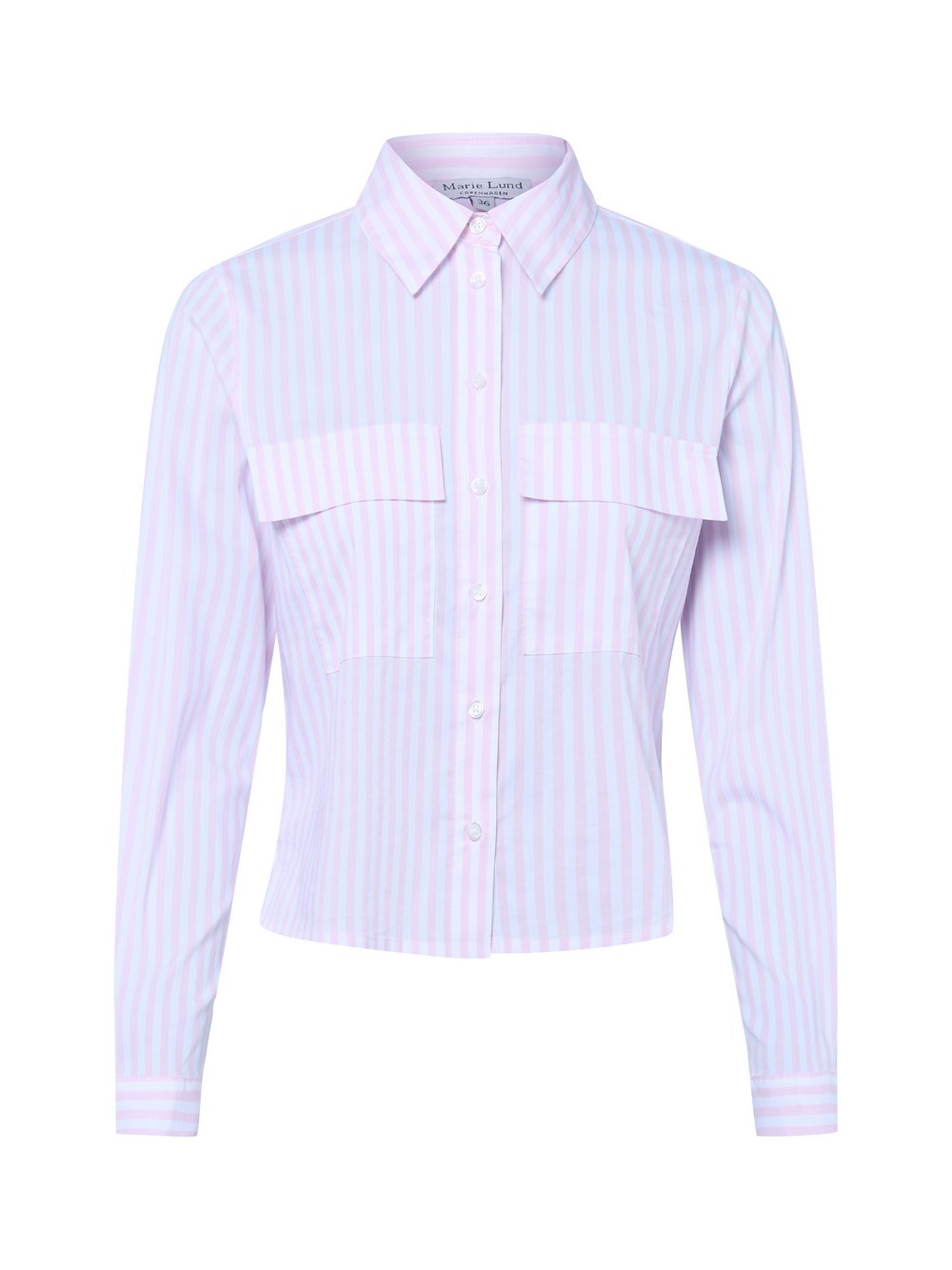 Marie Lund Hemdbluse Damen Baumwolle mehrfarbig gestreift, 40