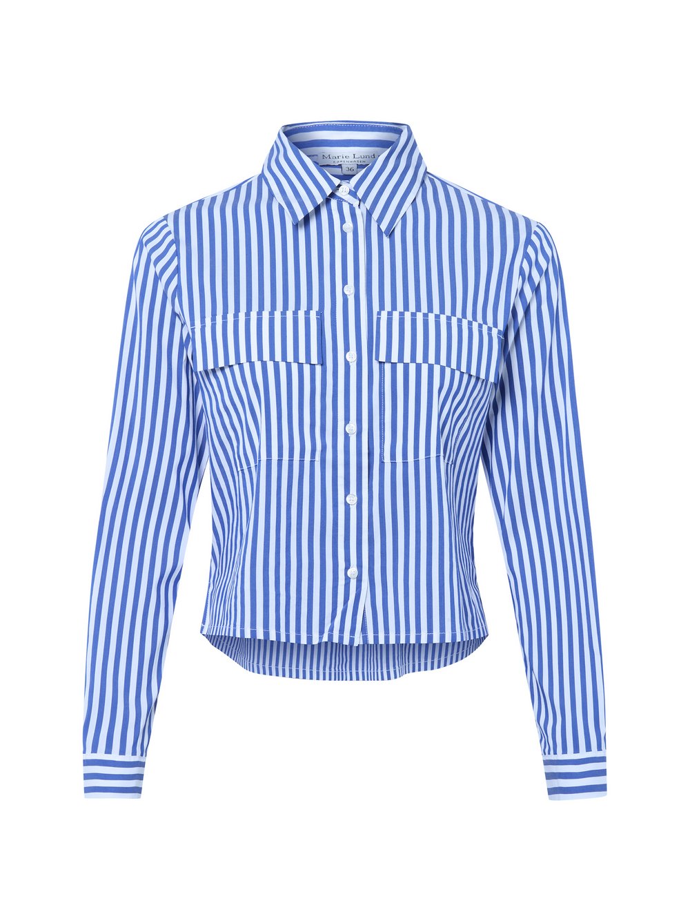 Marie Lund Hemdbluse Damen Baumwolle mehrfarbig gestreift, 38