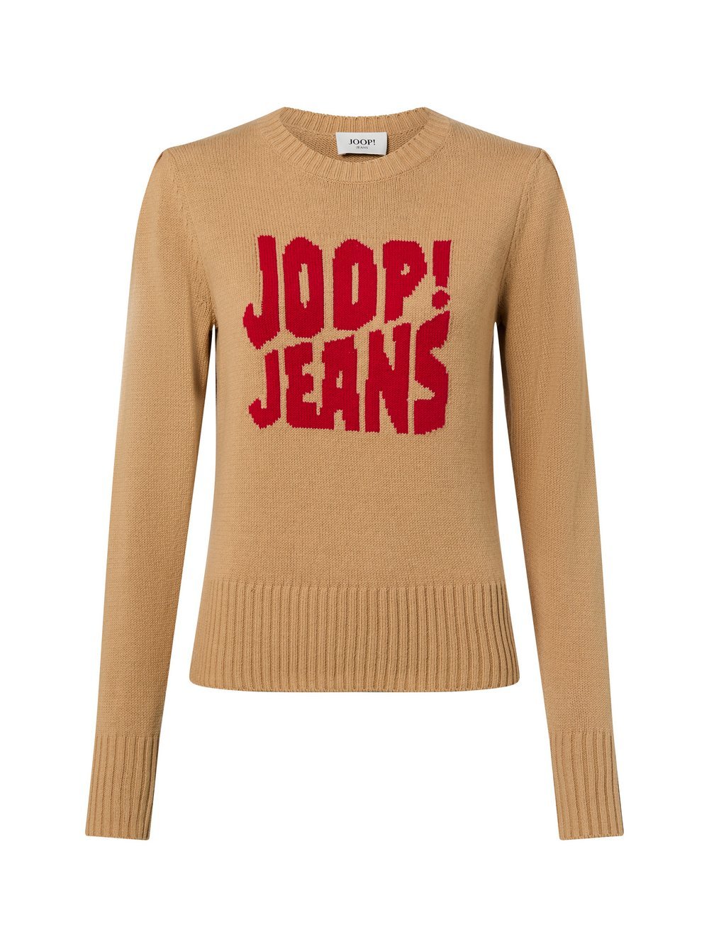 Joop Jeans Strickpullover Damen Baumwolle beige gemustert, XS