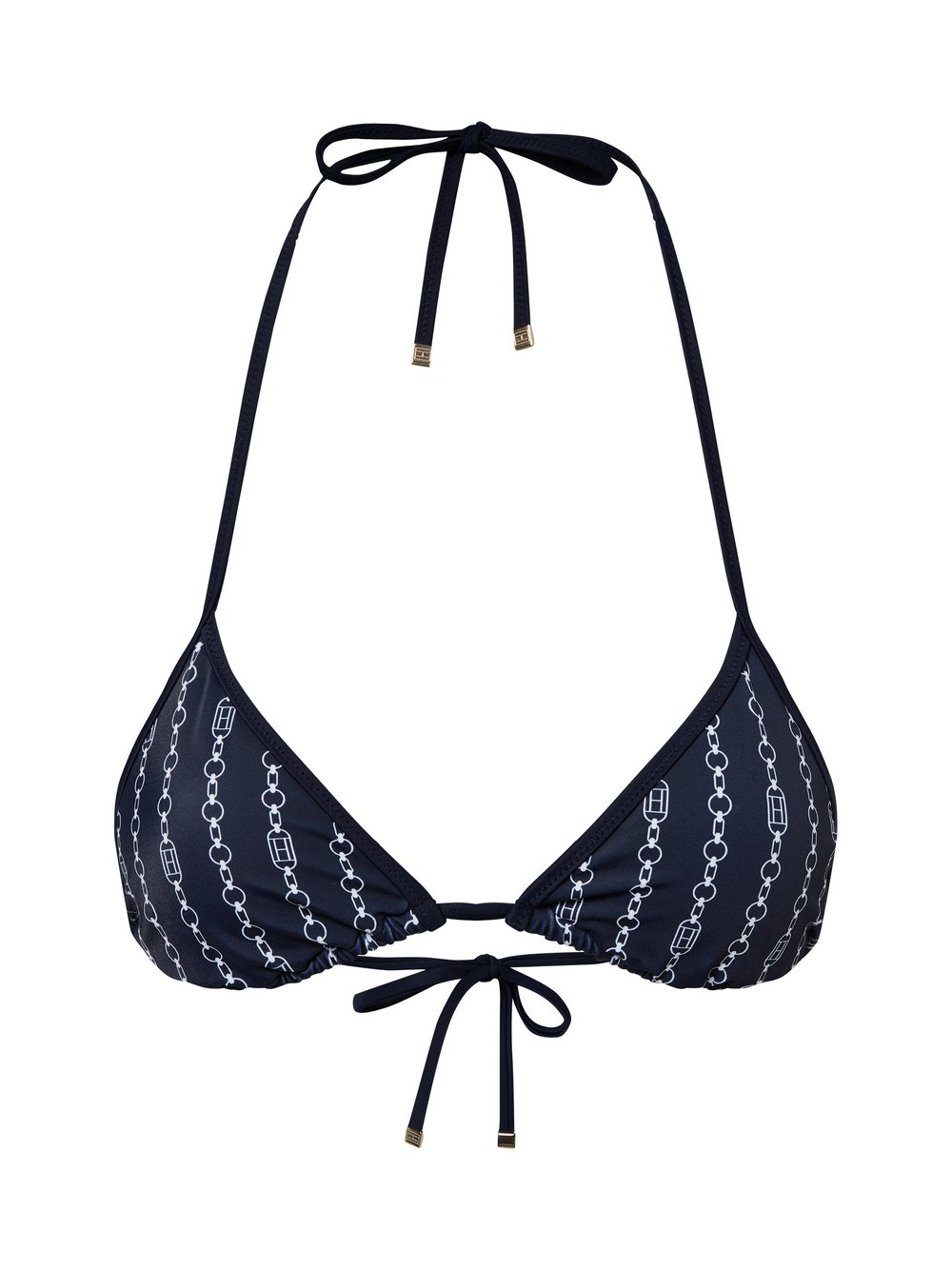 Tommy Hilfiger Bikini-Top Damen Polyamid blau gemustert, XL
