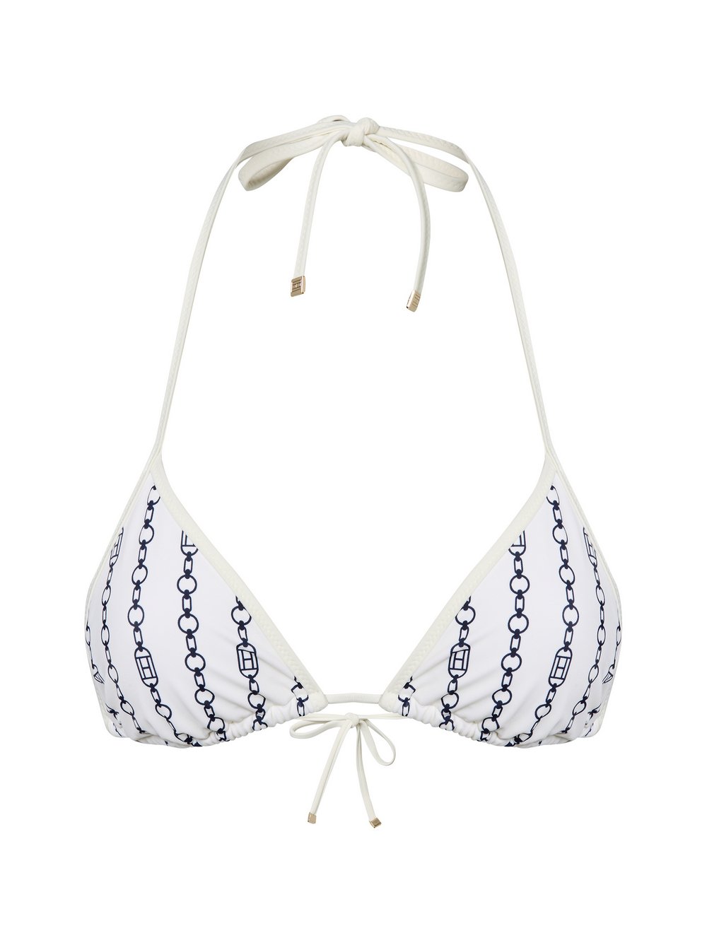 Tommy Hilfiger Bikini-Top Damen Polyamid weiß gemustert, XL