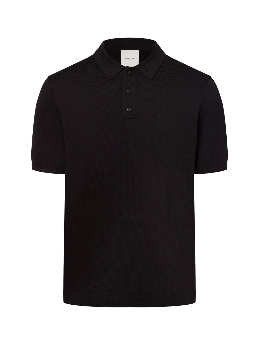 Calvin Klein Poloshirt Herren Baumwolle schwarz, L
