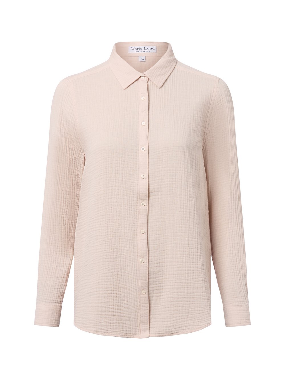 Marie Lund Hemdbluse Damen Baumwolle beige, 34