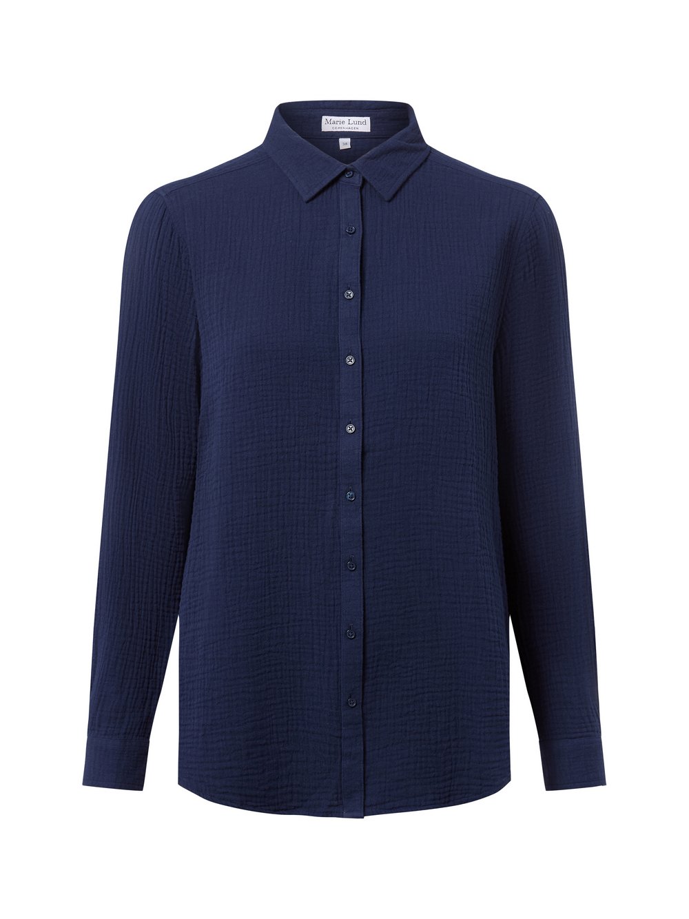 Marie Lund Hemdbluse Damen Baumwolle blau, 46