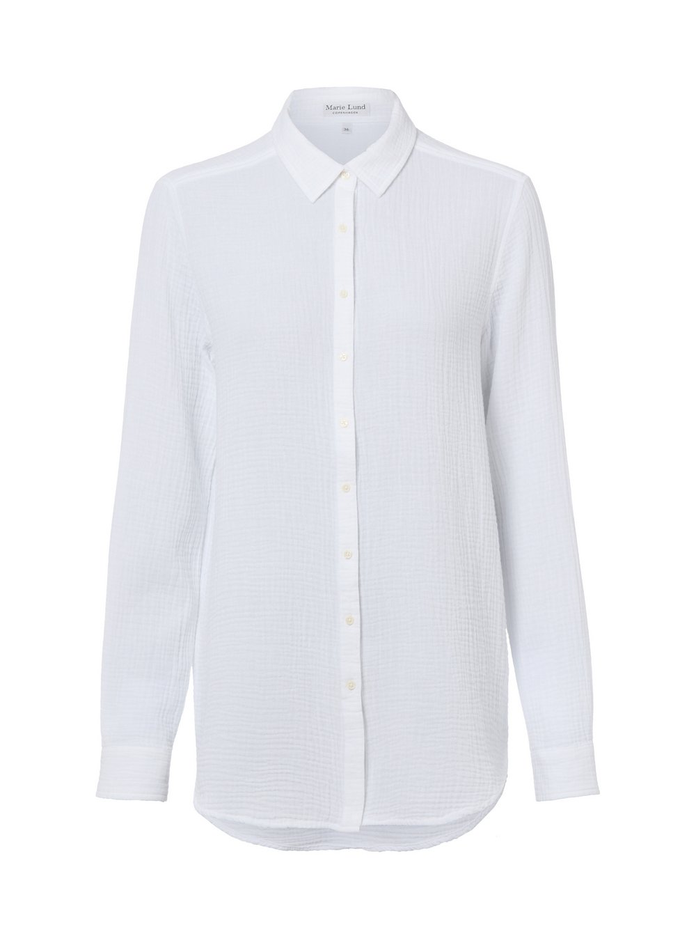 Marie Lund Hemdbluse Damen Baumwolle weiß, 38