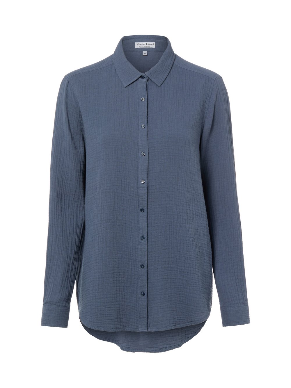 Marie Lund Hemdbluse Damen Baumwolle blau, 40