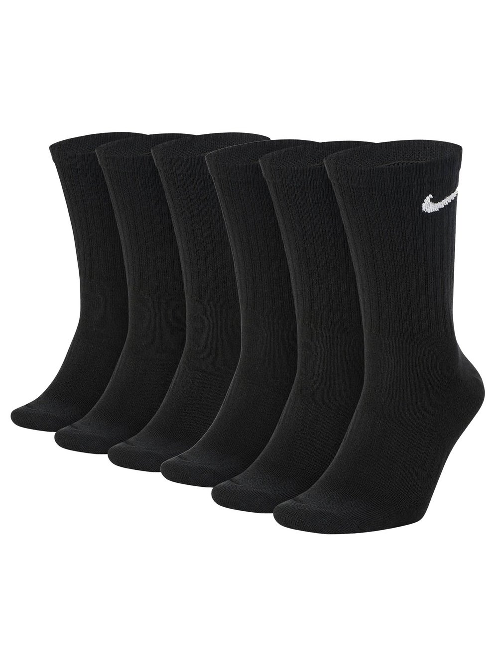 Nike Socken 6er Pack Damen Baumwolle schwarz, 38-42