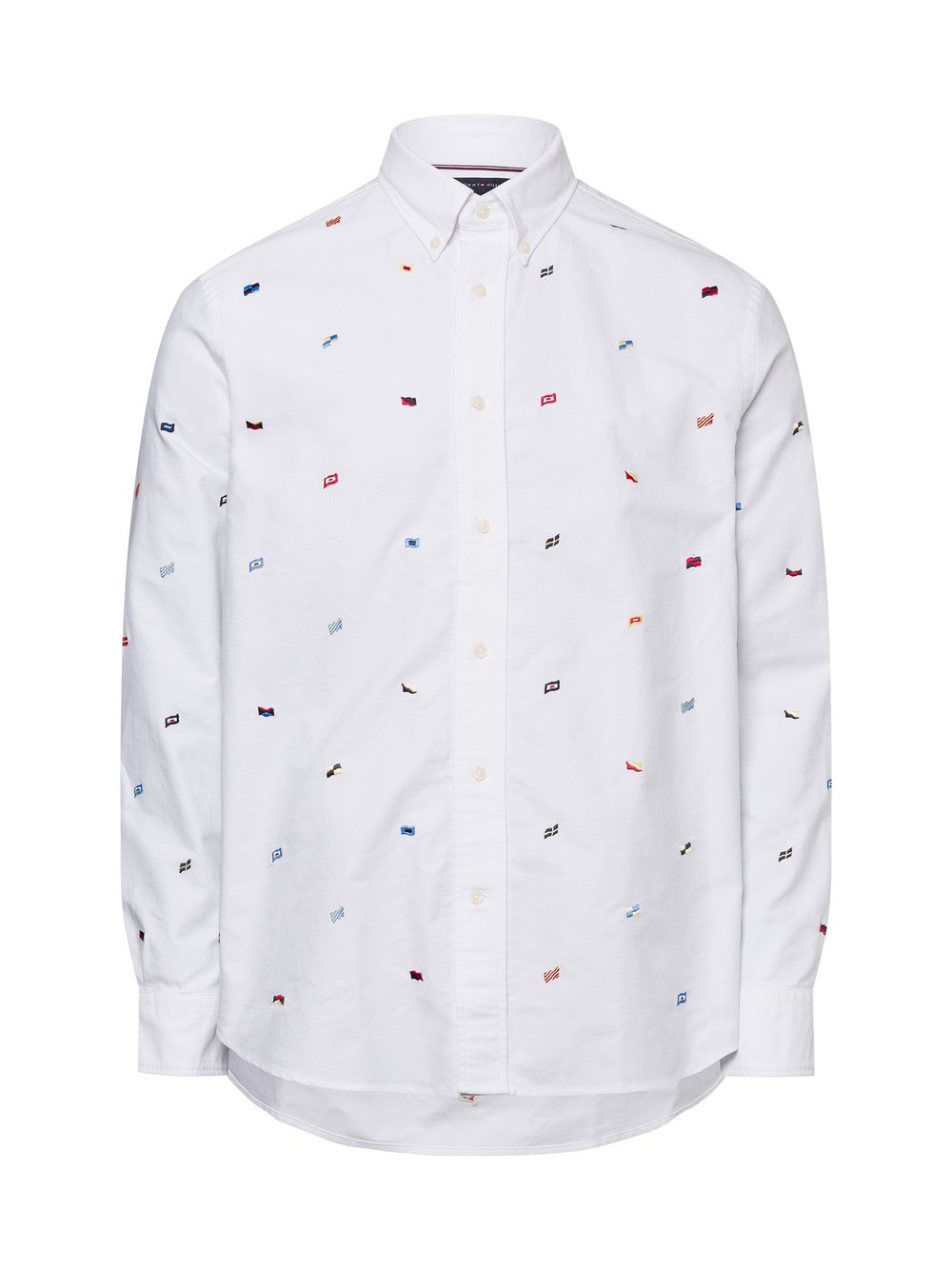 Tommy Hilfiger Freizeithemd Herren Comfort Fit Baumwolle weiß gemustert, L