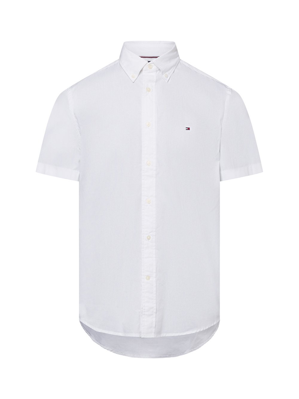 Thumbnail - Tommy Hilfiger Kurzarm-Hemd Herren Regular Fit Baumwolle weiß, M