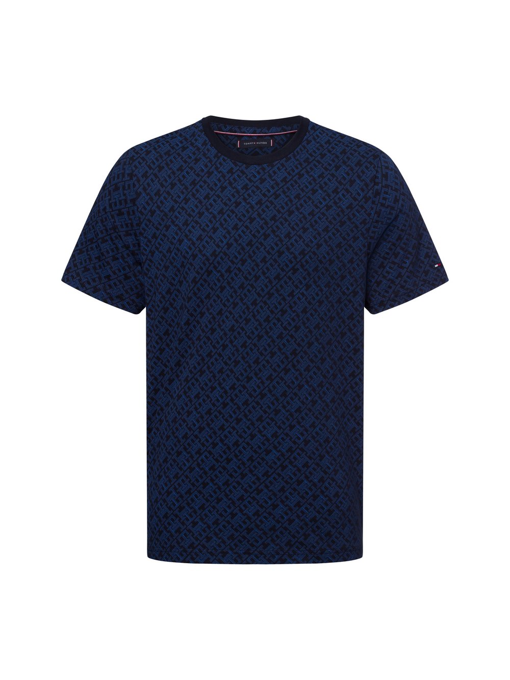 Tommy Hilfiger T-Shirt Herren Baumwolle blau gemustert, XL