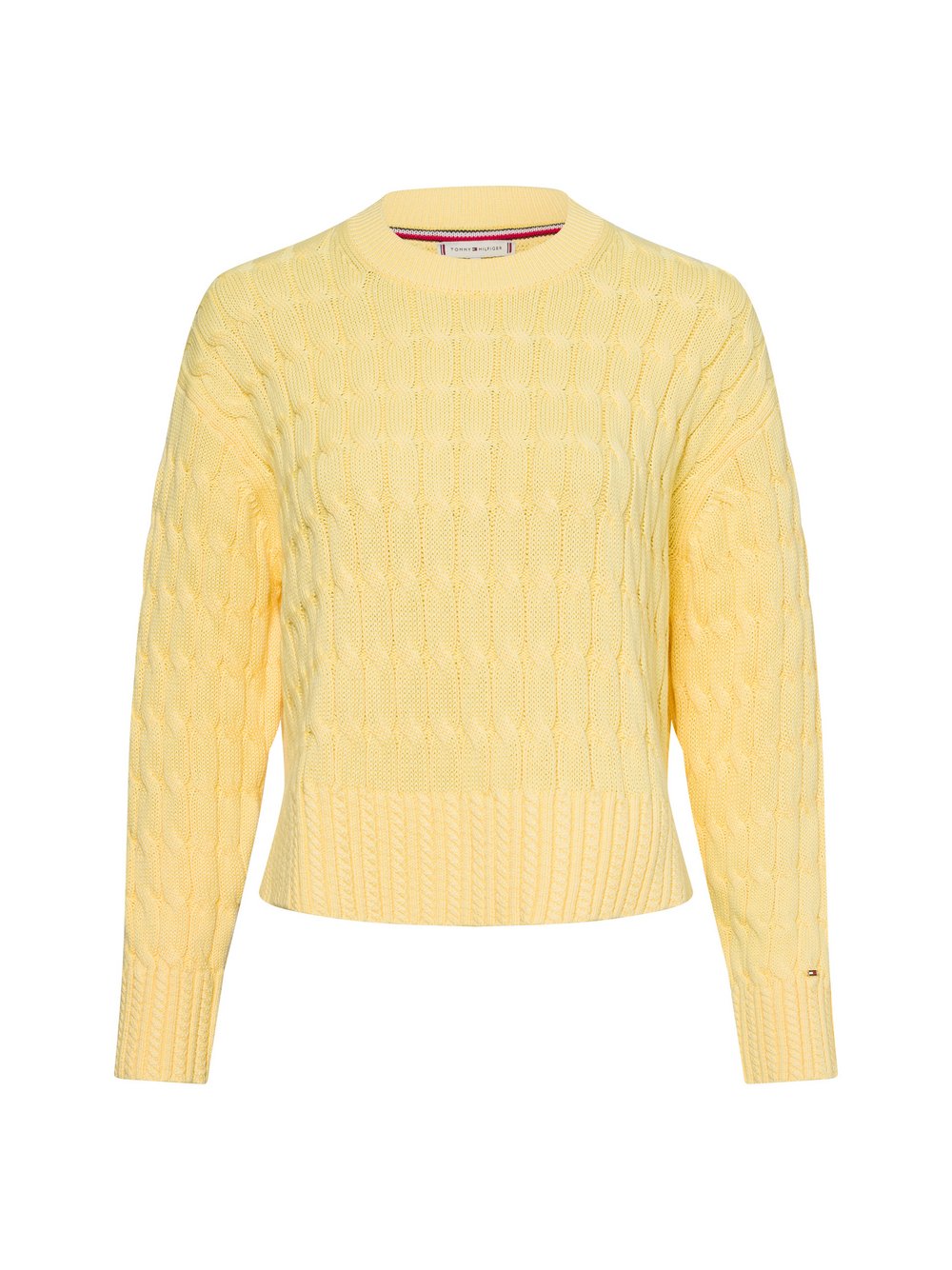 Tommy Hilfiger Grobstrickpullover Damen Baumwolle gelb, L