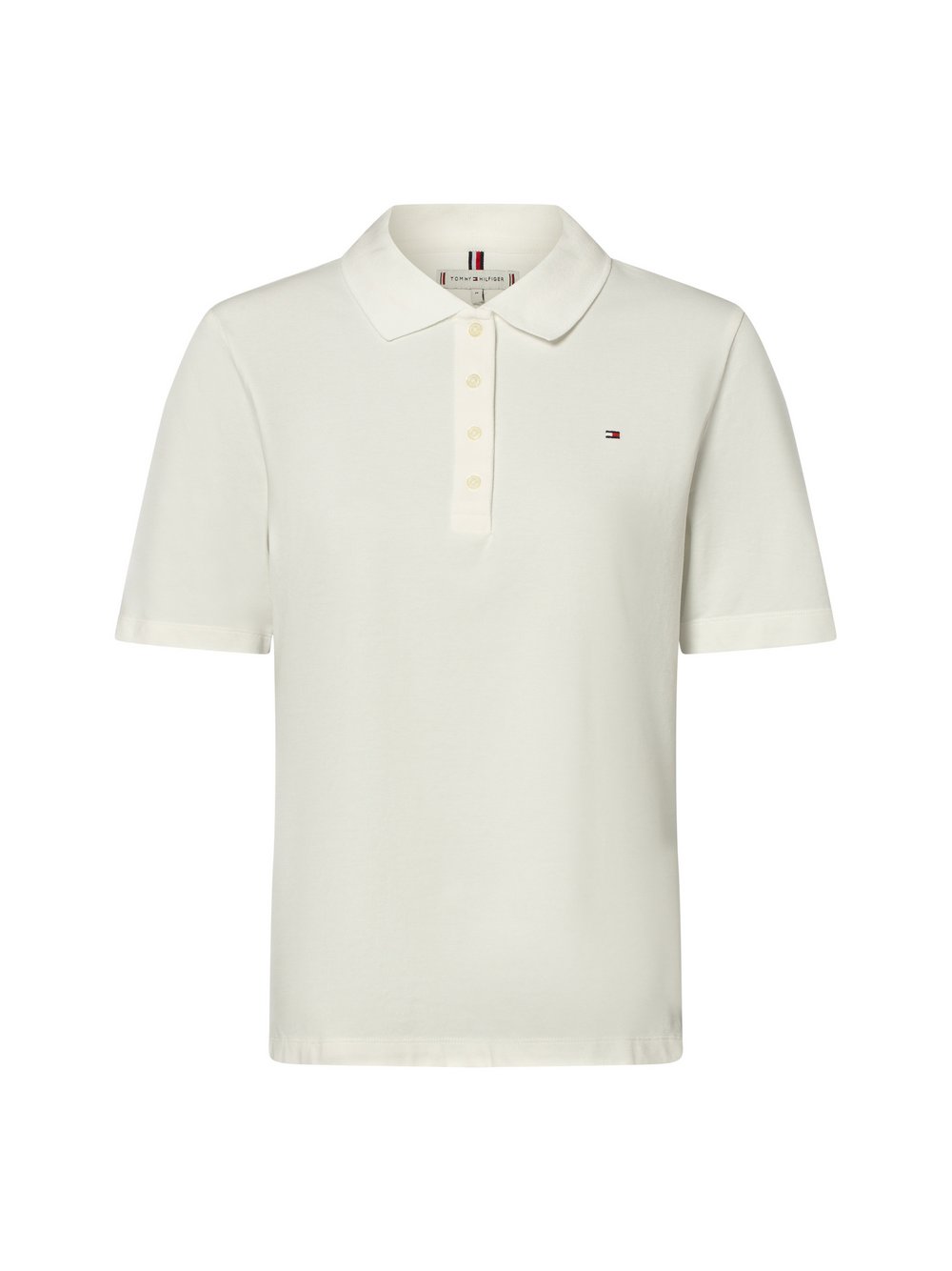 Thumbnail - Tommy Hilfiger Poloshirt Damen Baumwolle weiß, M