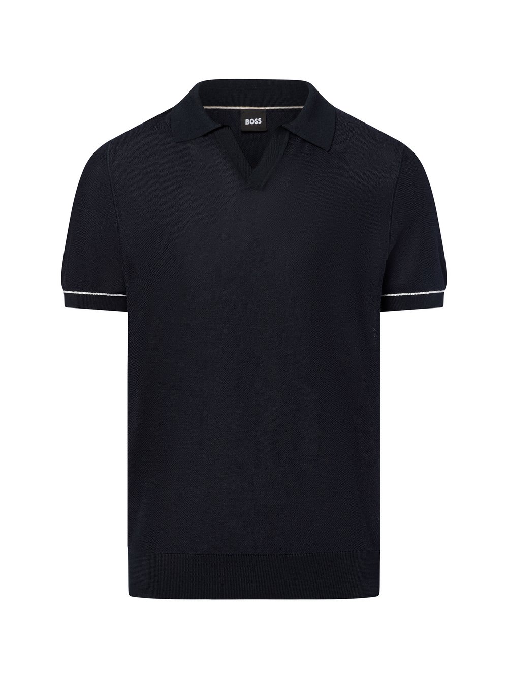Thumbnail - BOSS Poloshirt Herren Baumwolle blau strukturiert, S