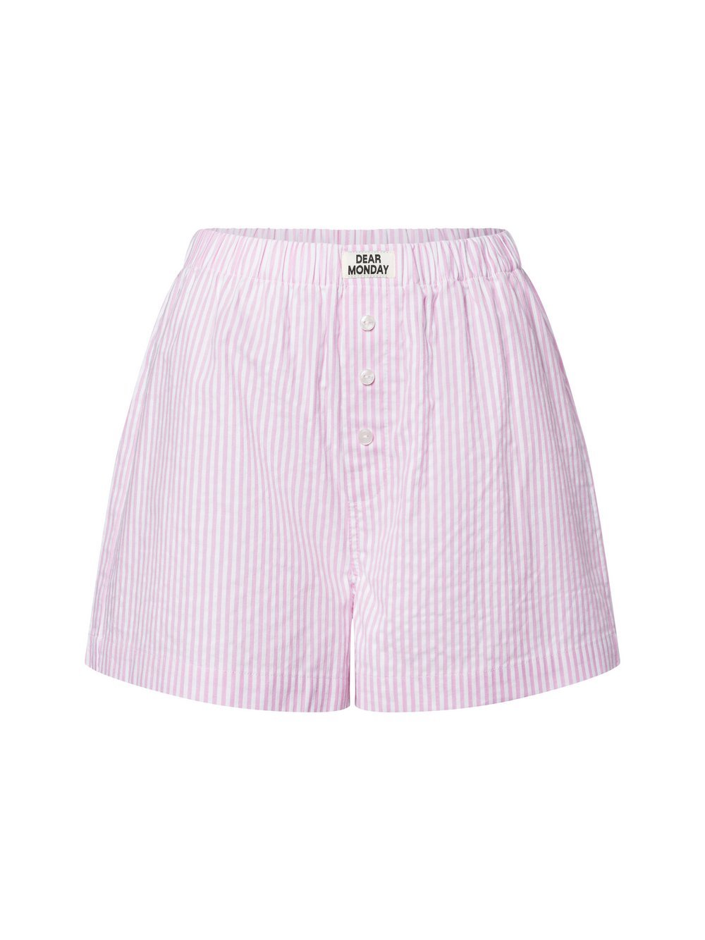 Marie Lund Pyjama-Shorts Damen Baumwolle rosa gestreift, M