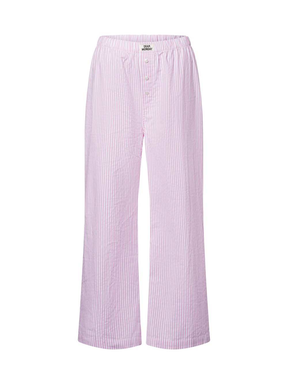 Marie Lund Pyjamahose Damen Baumwolle rosa gestreift, XL