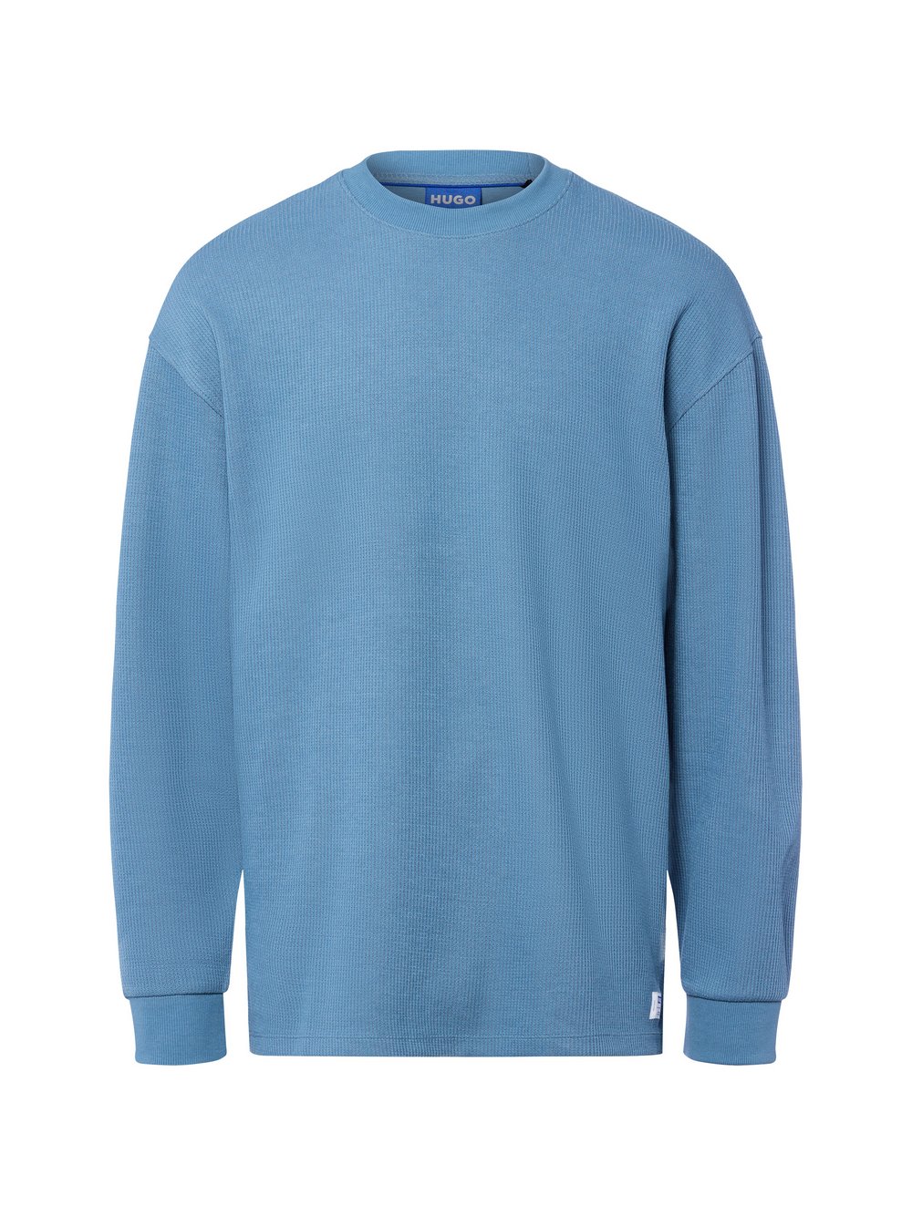 HUGO BLUE Sweatshirt  Herren Baumwolle blau strukturiert, XXL