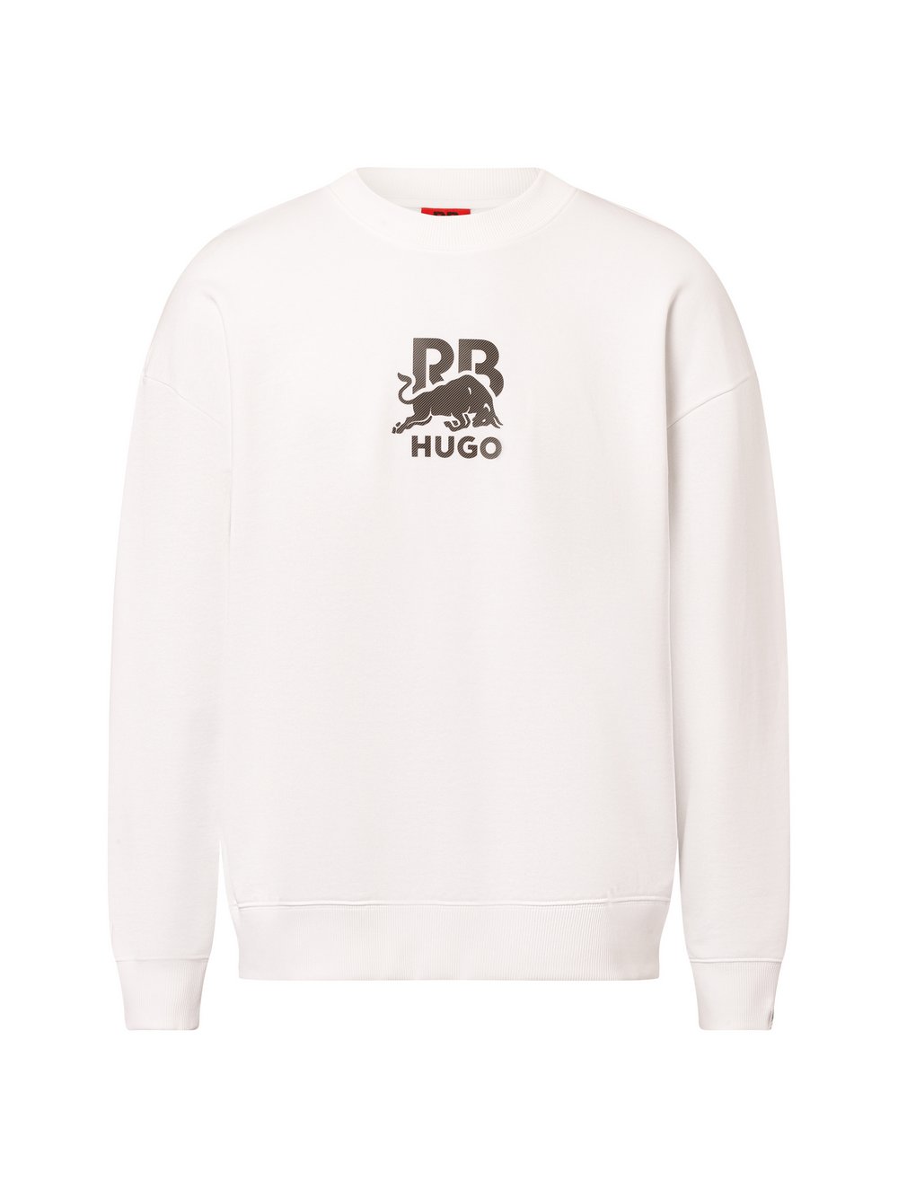 HUGO Sweatshirt Herren Baumwolle weiß, S