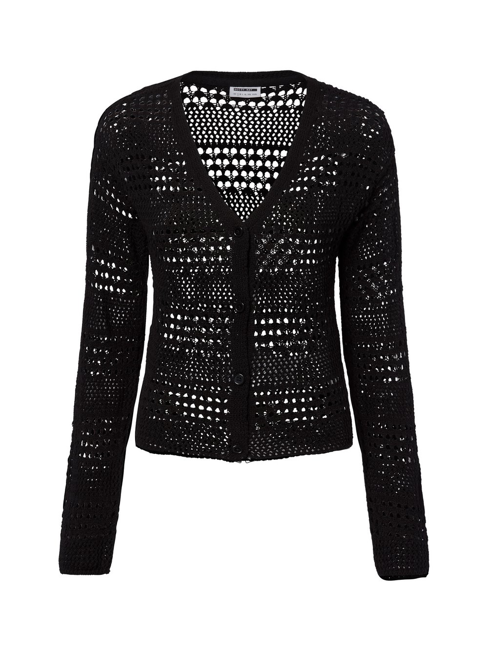 Thumbnail - Noisy May Strickjacke Damen Baumwolle schwarz, S
