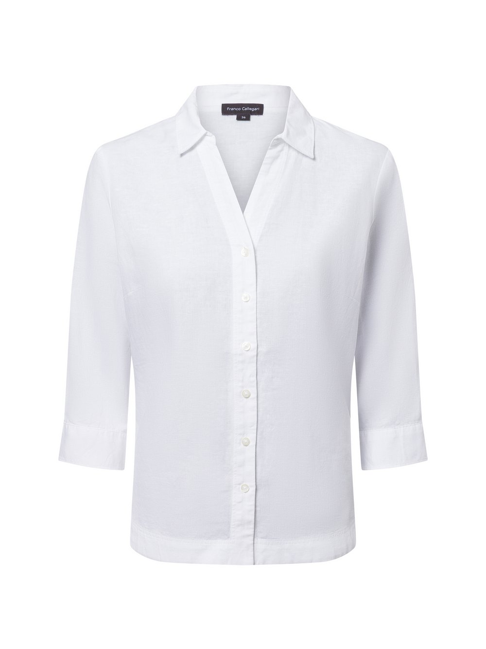Franco Callegari Bluse Damen Leinen weiß, 38
