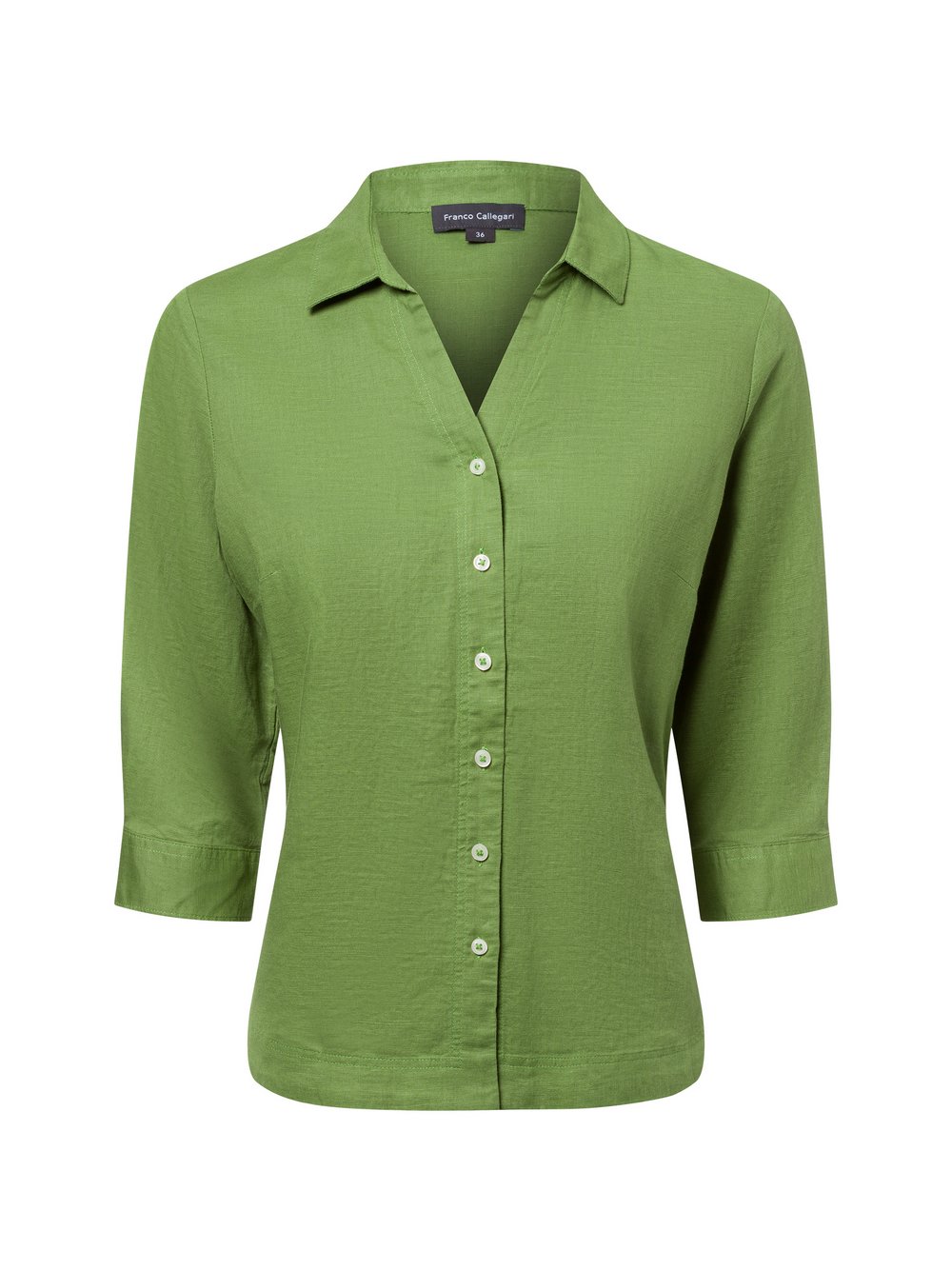 Franco Callegari Bluse Damen Leinen grün, 44