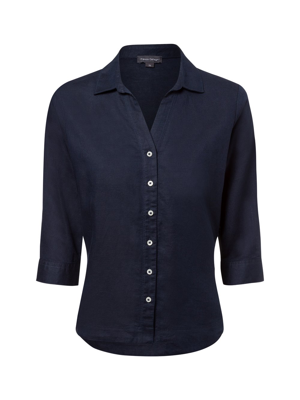 Franco Callegari Bluse Damen Leinen blau, 46