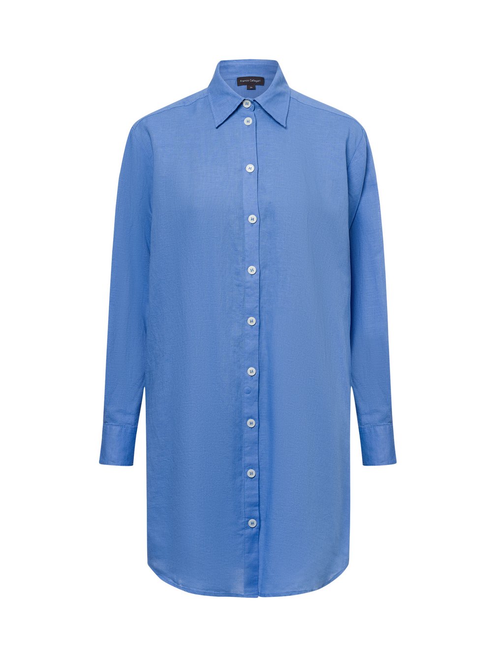 Franco Callegari Bluse mit Leinenanteil Damen Baumwolle blau, 46