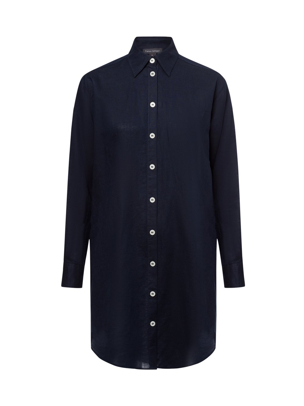 Franco Callegari Bluse mit Leinenanteil Damen Baumwolle blau, 46
