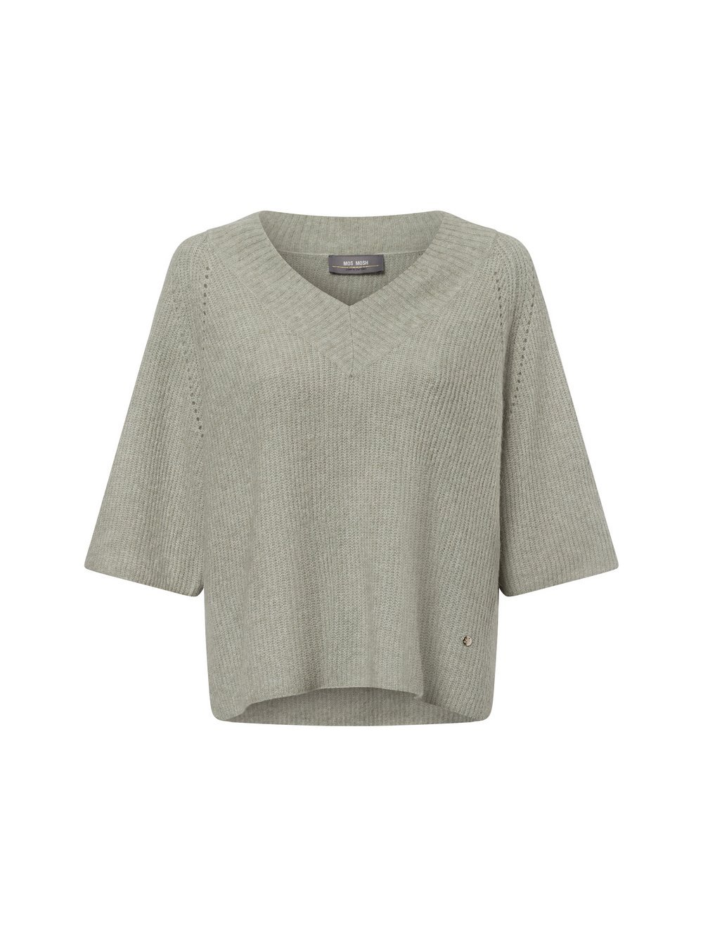 MOS MOSH Pullover mit Alpaka-Anteil Damen Wolle grün, XS