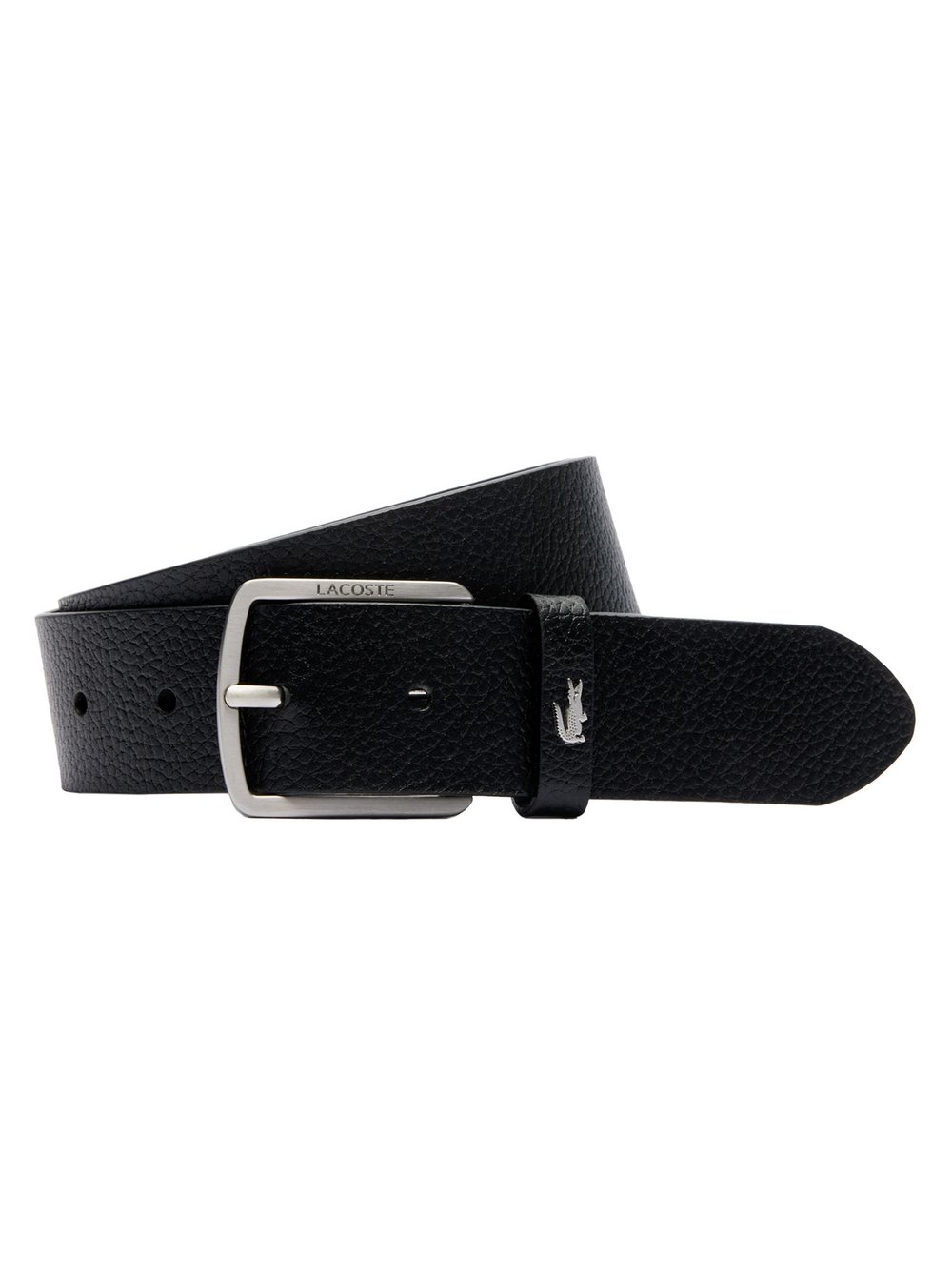 Lacoste Gürtel Herren Leder schwarz, 100