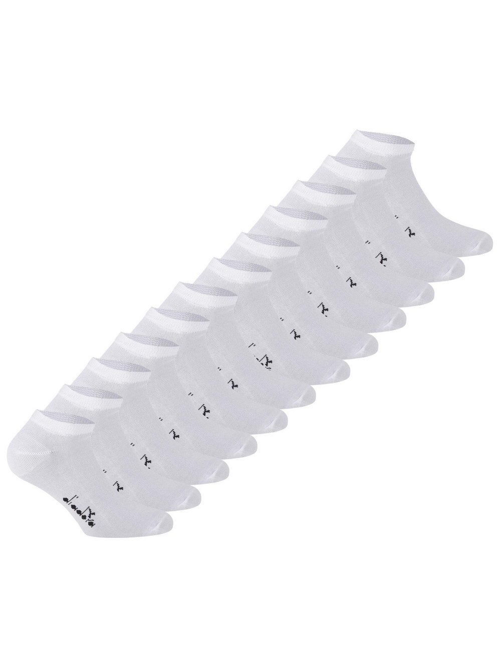 Diadora Socken 12er Pack Damen Baumwolle weiß gemustert, 35-38