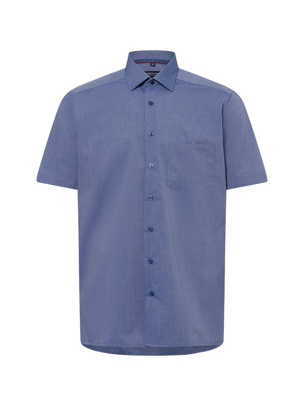 Andrew James Hemd Herren Regular Fit Baumwolle blau meliert, 39