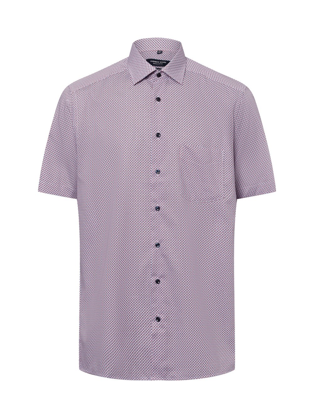 Andrew James Businesshemd Herren Regular Fit Baumwolle mehrfarbig gemustert, 46